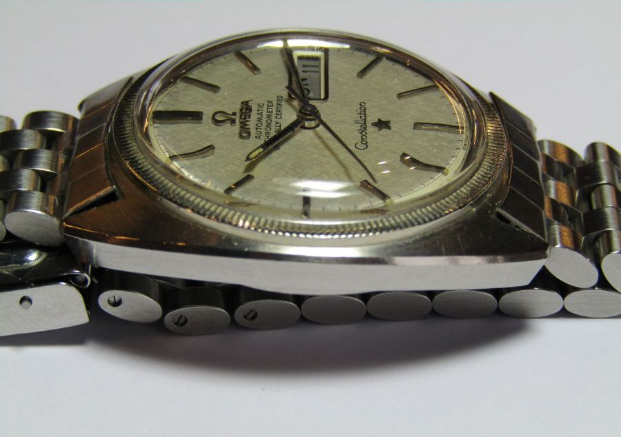Gents Omega Constellation automatic chronometer  wristwatch with steel case & strap - Image 8 of 13
