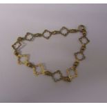 9ct gold fancy link bracelet, weight 3.2 g L 7"