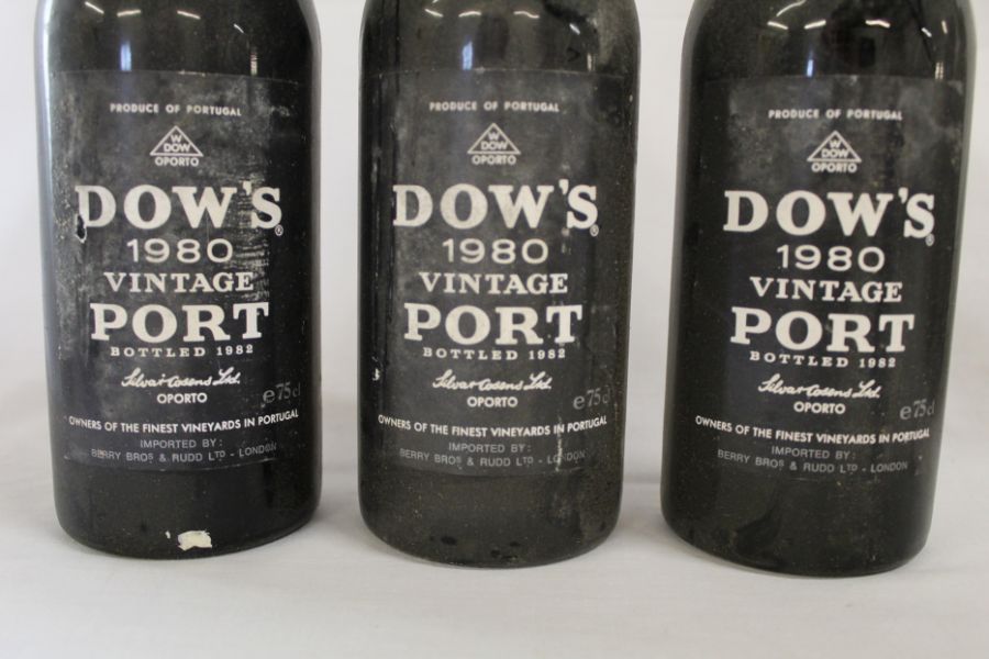 Dow's - Vintage Port - Three bottles of vintage 1980 - bottled 1982 - Image 2 of 4