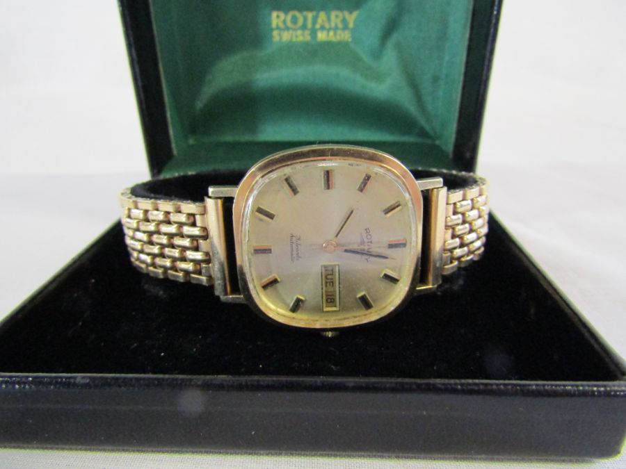 Gents 9ct gold Rotary automatic wristwatch - Swiss made - 21 jewels (af) - Image 2 of 16