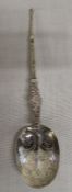 Silver Celtic Anointing spoon, Birmingham 1910 by Elkington & Co Ltd, length 25cm, weight 3.19ozt