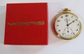 Moeris Grands Prix gold plated pocket watch