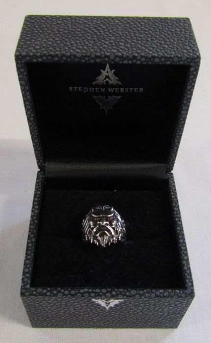 Boxed Stephen Webster designer silver ring size W weight 21.3 g / 0.68 ozt - Image 5 of 5