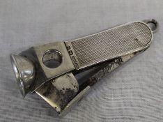 Silver cigar cutter London 1951, maker M Wachenheimer & Co Ltd