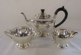 Silver tea set Birmingham 1931 total weight 20.13 ozt with silver spoon Sheffield hallmark weight