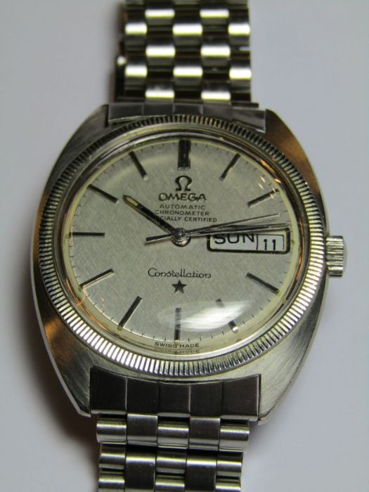 Gents Omega Constellation automatic chronometer  wristwatch with steel case & strap - Image 9 of 13