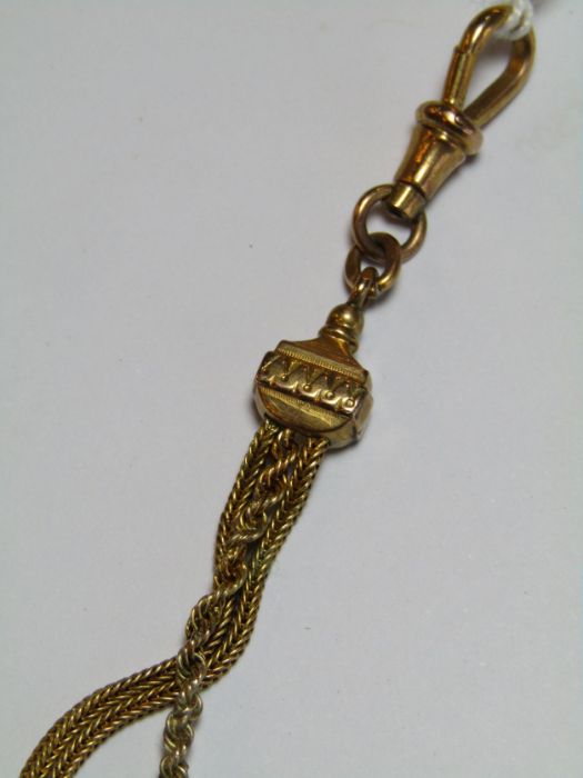 Tested as 9ct gold fancy fob chain L 25 cm weight 15.2 g - Image 7 of 7