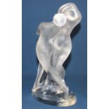 Lalique frosted art glass sculpture "Deux Danseuses", signed to the base, 26.5cm high, with box