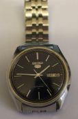 Gents Seiko stainless steel automatic day / date wristwatch