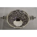 Late Victorian silver strainer with floral pierced decoration Birmingham 1894 weight 1.48ozt