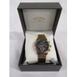 Gents Rotary bracelet wristwatch model gb02879/05 with calendar aperture