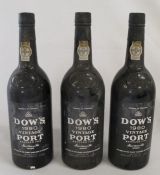 Dow's - Vintage Port - Three bottles of vintage 1980 - bottled 1982