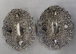 Pair of silver bon bon dishes Birmingham 1921, weight 1.14ozt