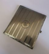 German silver cigarette case 3.17 ozt  '25th anniversary blast furnace plant Lubeck  1.11 25'