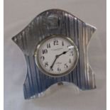 Black Starr & Frost New York silver 8 day clock, marked sterling 1107 13 cm x 12 cm