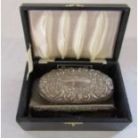 Boxed silver hairbrush and comb Birmingham 1978 (box af)