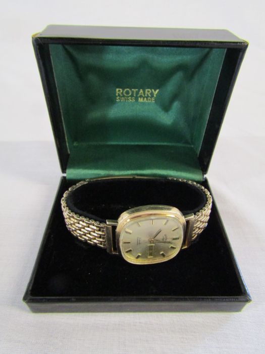 Gents 9ct gold Rotary automatic wristwatch - Swiss made - 21 jewels (af)