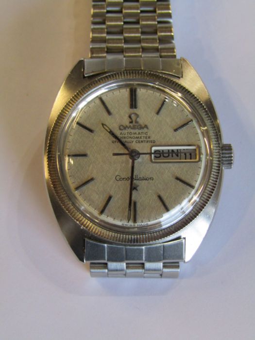 Gents Omega Constellation automatic chronometer  wristwatch with steel case & strap - Image 11 of 13