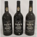 Dow's Vintage port- Three Bottles of vintage 1980 - bottled 1982