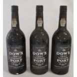 Dow's - Vintage Port - Three bottles of vintage 1980 - bottled 1982