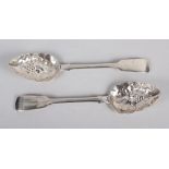 A pair of silver berry spoons, 4oz troy approx
