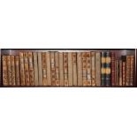 Chaucer: "Canterbury Tales", 4 vols calf, Dryden's Works: 18 vols and other leather bound vols