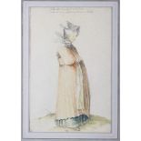Stadler after Rosenberg: a coloured aquatint, George III, After Durer: a colour print of a woman,
