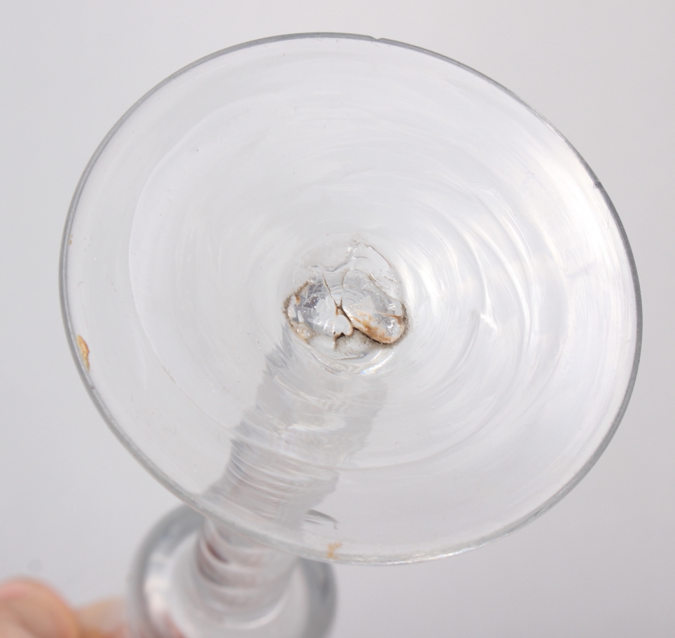 A cotton twist stem waisted glass bucket wine, 6 1/3" high - Image 2 of 4