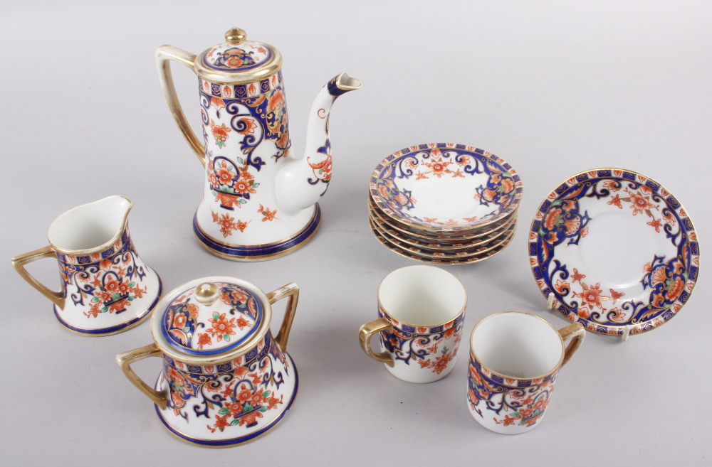 A Noritake Imari decorated part coffee service