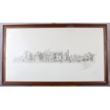 John Western: a signed limited edition print, Eton from college field, 241/850, in strip frame,