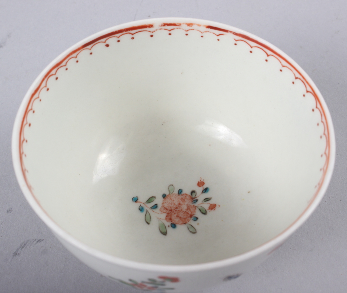 An 18th century English porcelain tea bowl, decorated insects and flowers, a Ridgeway jug with - Image 3 of 29