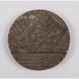 A bronze Lusitania medallion, a collection of world coins and banknotes, two gentlemen's