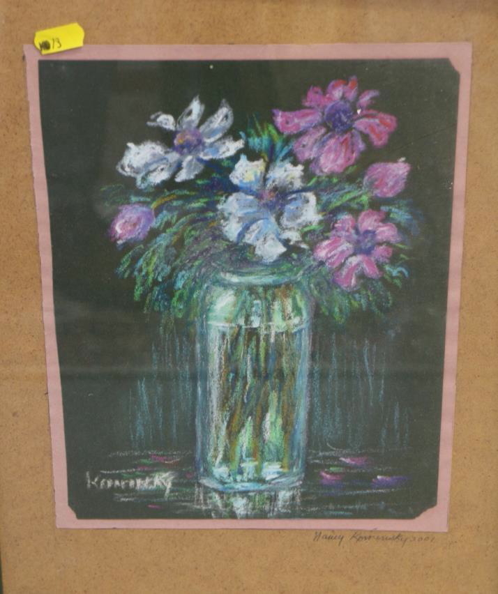 A botanical print, in strip frame, a pastel study of flowers and a number of other pictures - Image 11 of 13