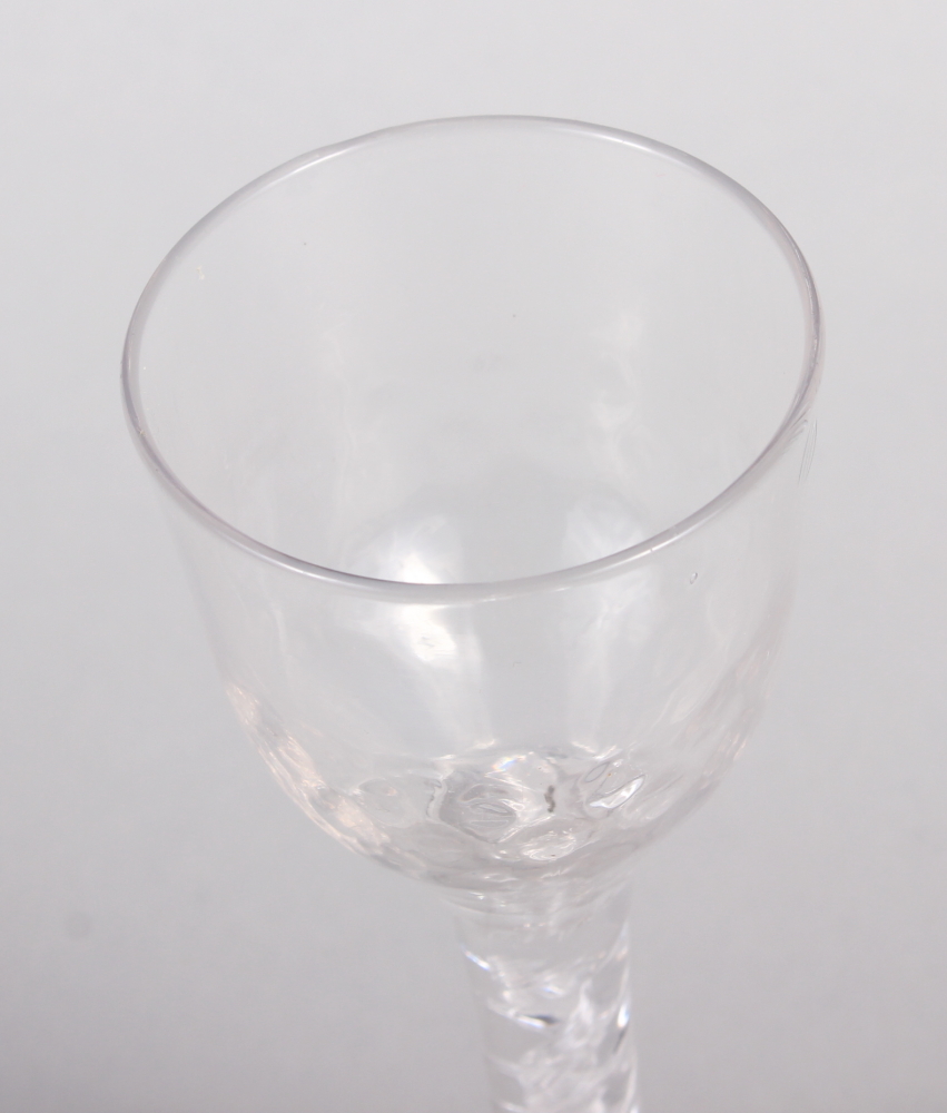 An air twist stem moulded glass ogee wine, 6" high - Image 2 of 4