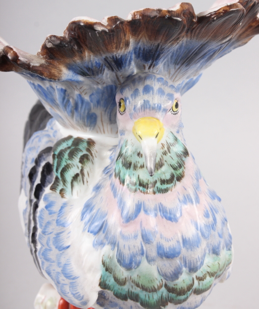 A Continental porcelain model of an exotic bird, 9 1/2" high - Image 5 of 7