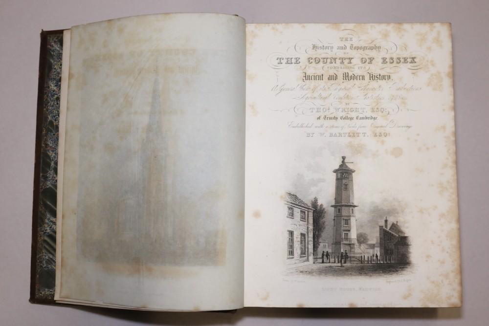 Thomas Wright: The History and Topography of the County of Essex, 1 vol illust, 1836 - Image 3 of 6