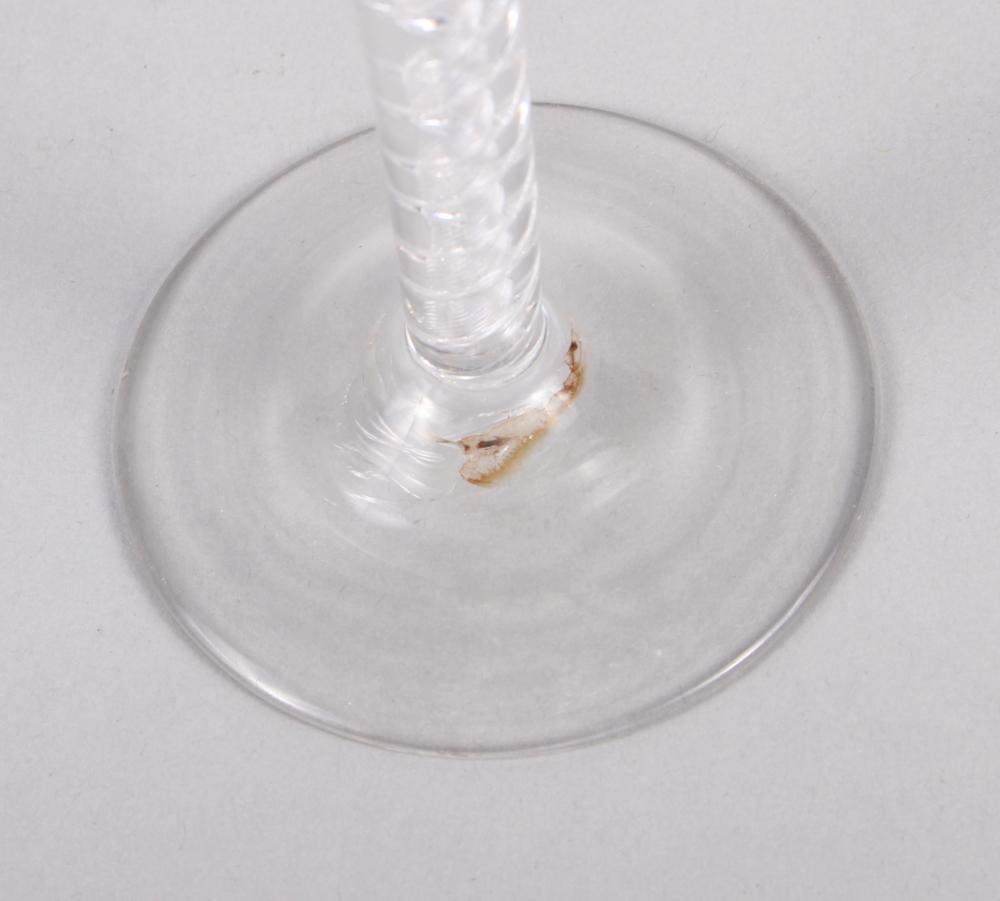 An air twist stem moulded glass ogee wine, 6" high - Image 4 of 4
