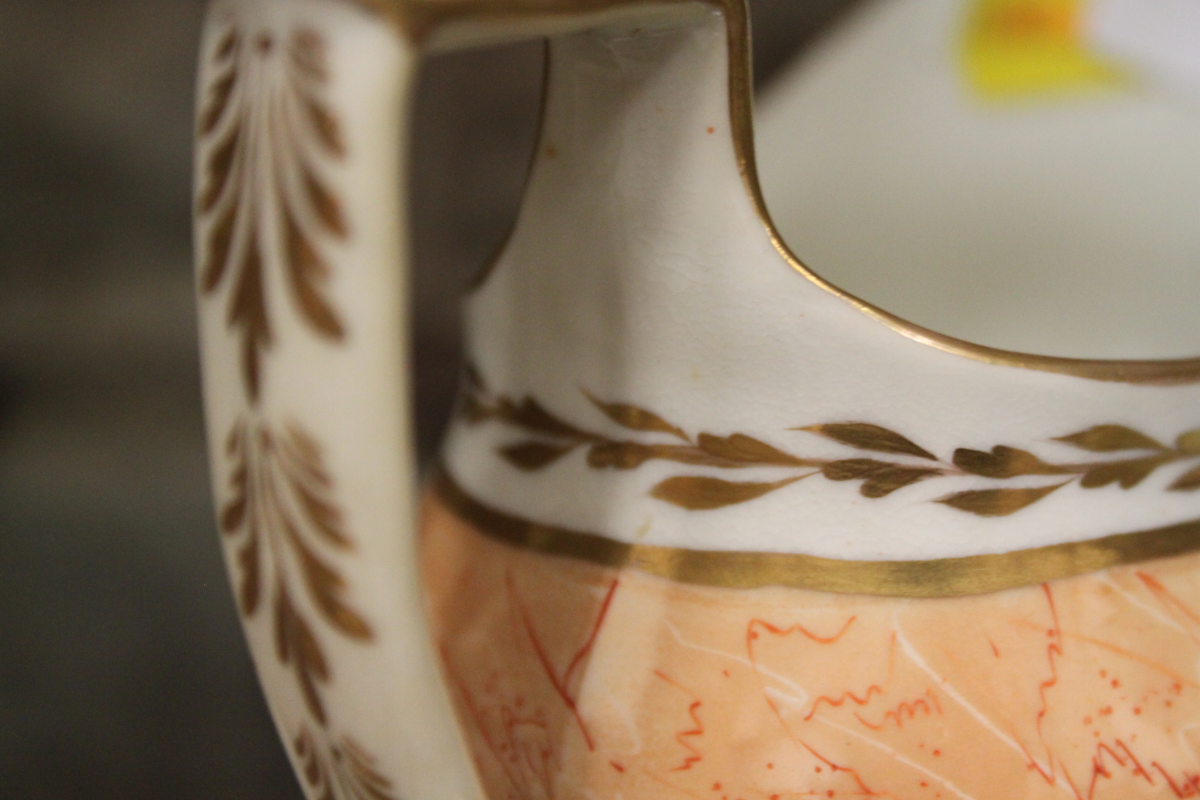 An 18th century English porcelain tea bowl, decorated insects and flowers, a Ridgeway jug with - Image 22 of 29
