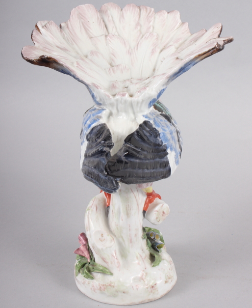 A Continental porcelain model of an exotic bird, 9 1/2" high - Image 3 of 7