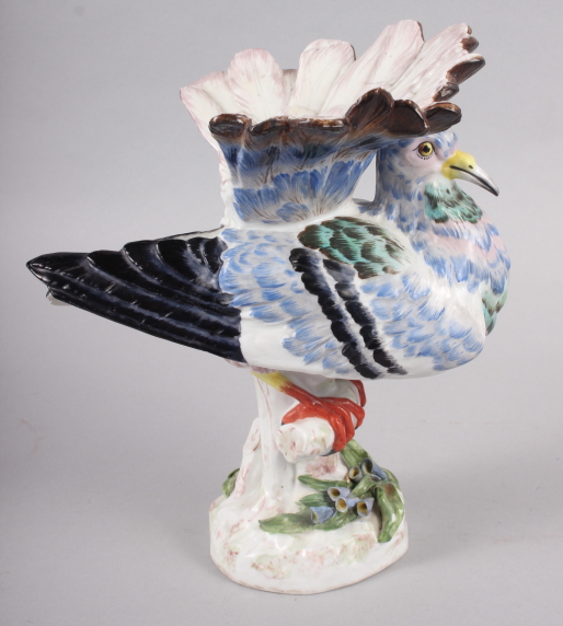 A Continental porcelain model of an exotic bird, 9 1/2" high - Image 4 of 7