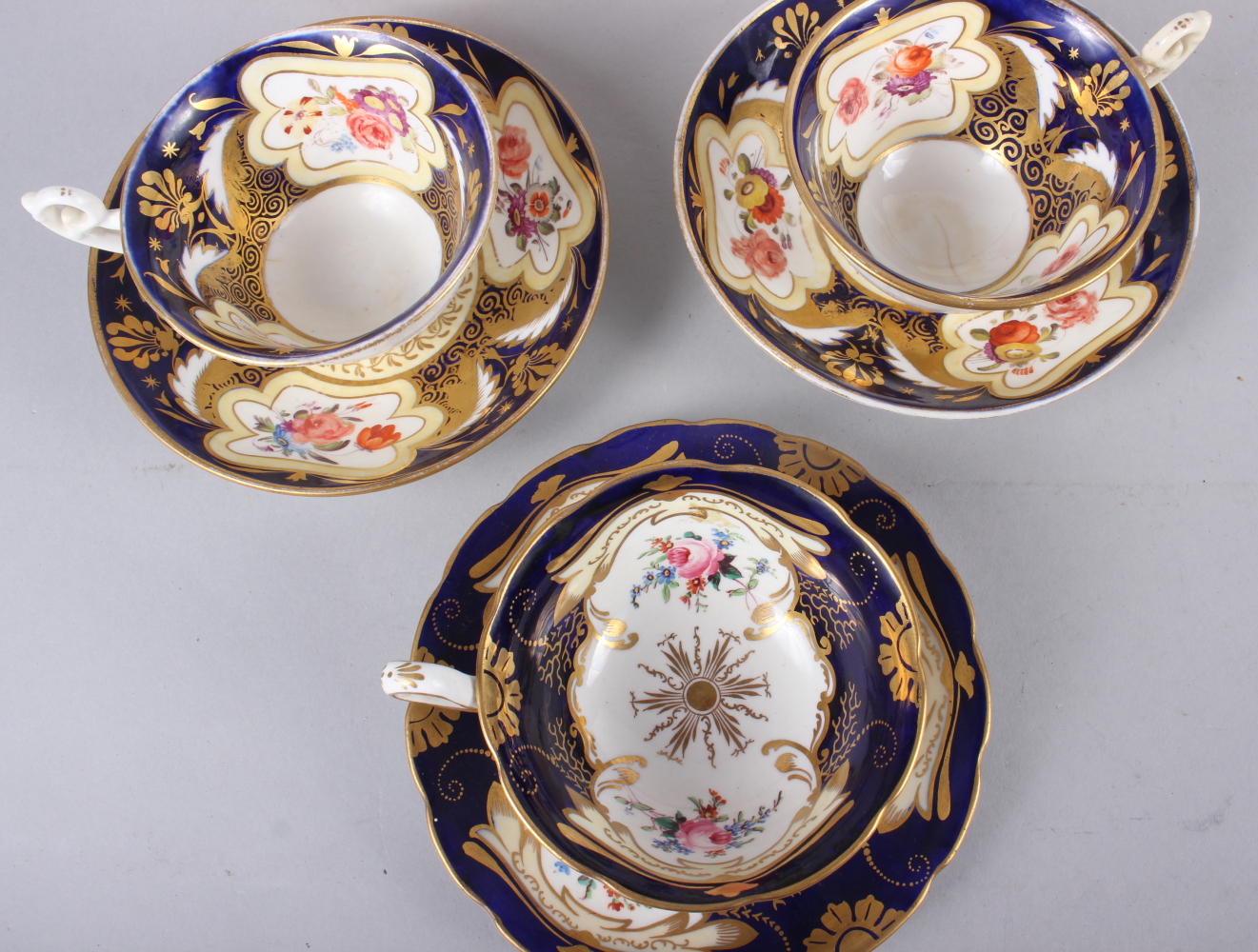 An 18th century English porcelain tea bowl, decorated insects and flowers, a Ridgeway jug with - Image 8 of 29