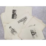 C C E: A collection of pen and ink sketches, landscapes and other studies, and a number of