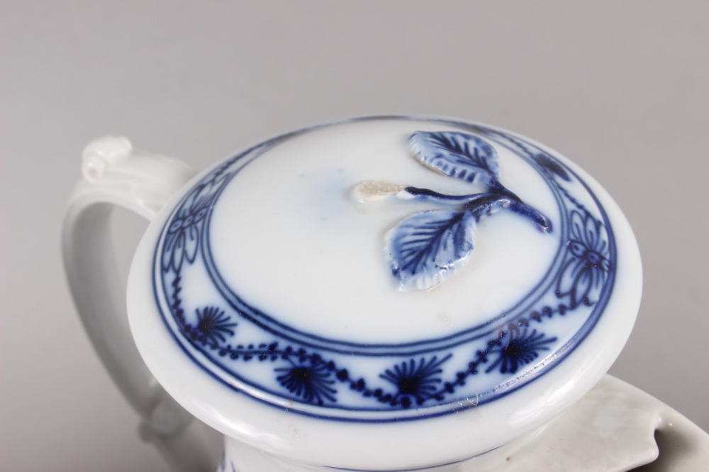 A Meissen blue and white coffee pot, 9" high (chip to knop), a Spode Italian pin dish, a pair of - Image 5 of 6