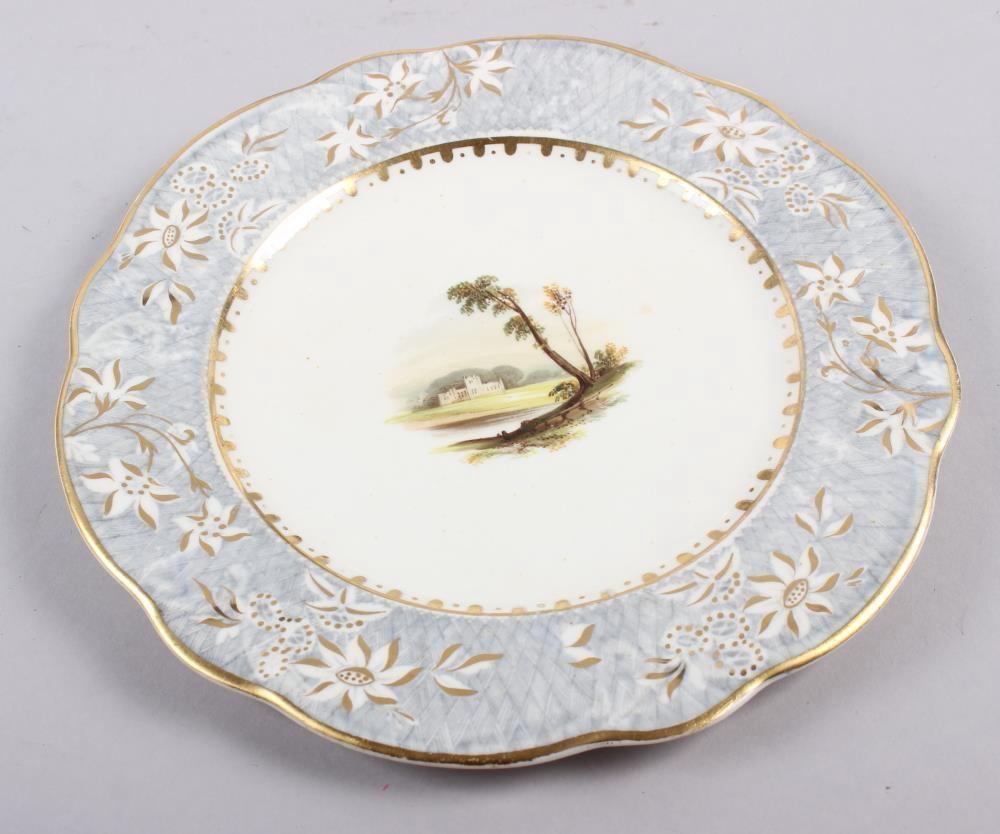 A Rockingham porcelain part dessert service, comprising six plates and two dessert dishes with - Image 14 of 24