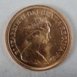 A gold sovereign, dated 1981