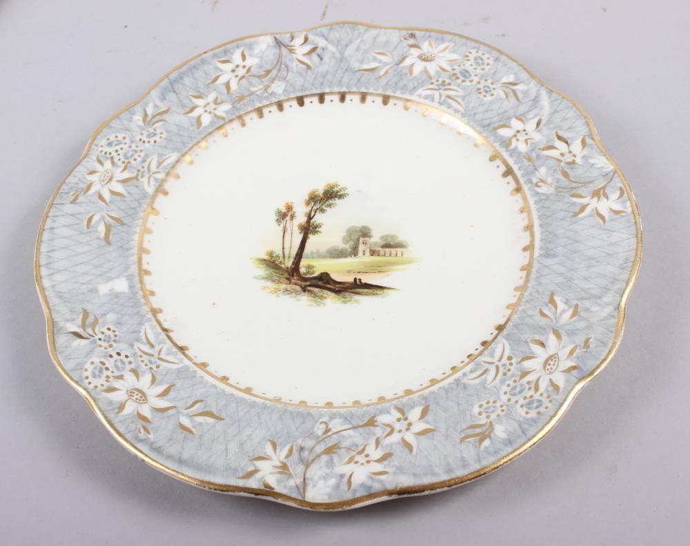 A Rockingham porcelain part dessert service, comprising six plates and two dessert dishes with - Image 11 of 24