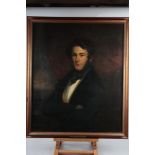 Winterhalter: a 19th century oil on canvas portrait of Thomas Wetter Jackson Esq JP, 29 1/2" x 20