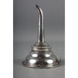 A Georgian style silver wine funnel, 3.3oz troy approx