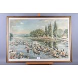 After Victor Elford: a print of Henley Regatta, in gilt strip frame, a similar limited edition print