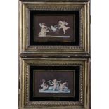 Four early 19th century stipple engravings, "The Elements", in eglomise frames